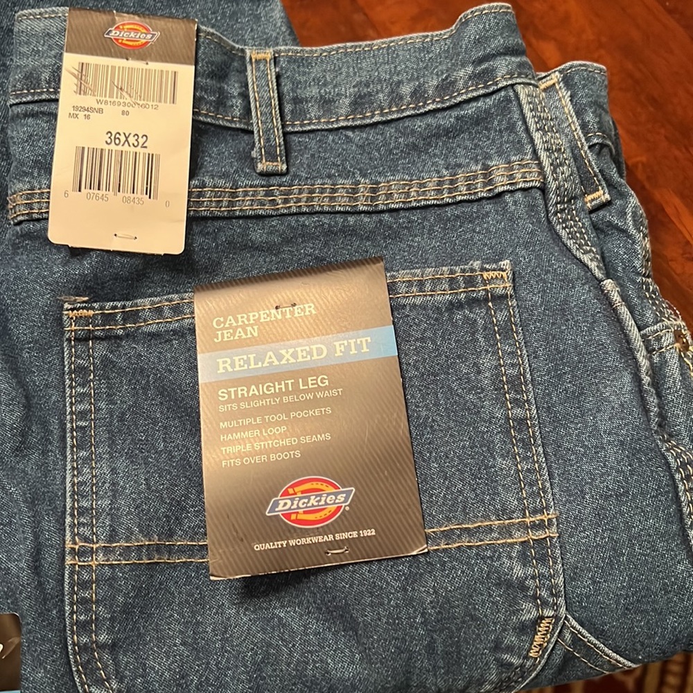 Dickies Carpenter Jeans Relaxed Fit Straight Leg Sizes Available: 36x32